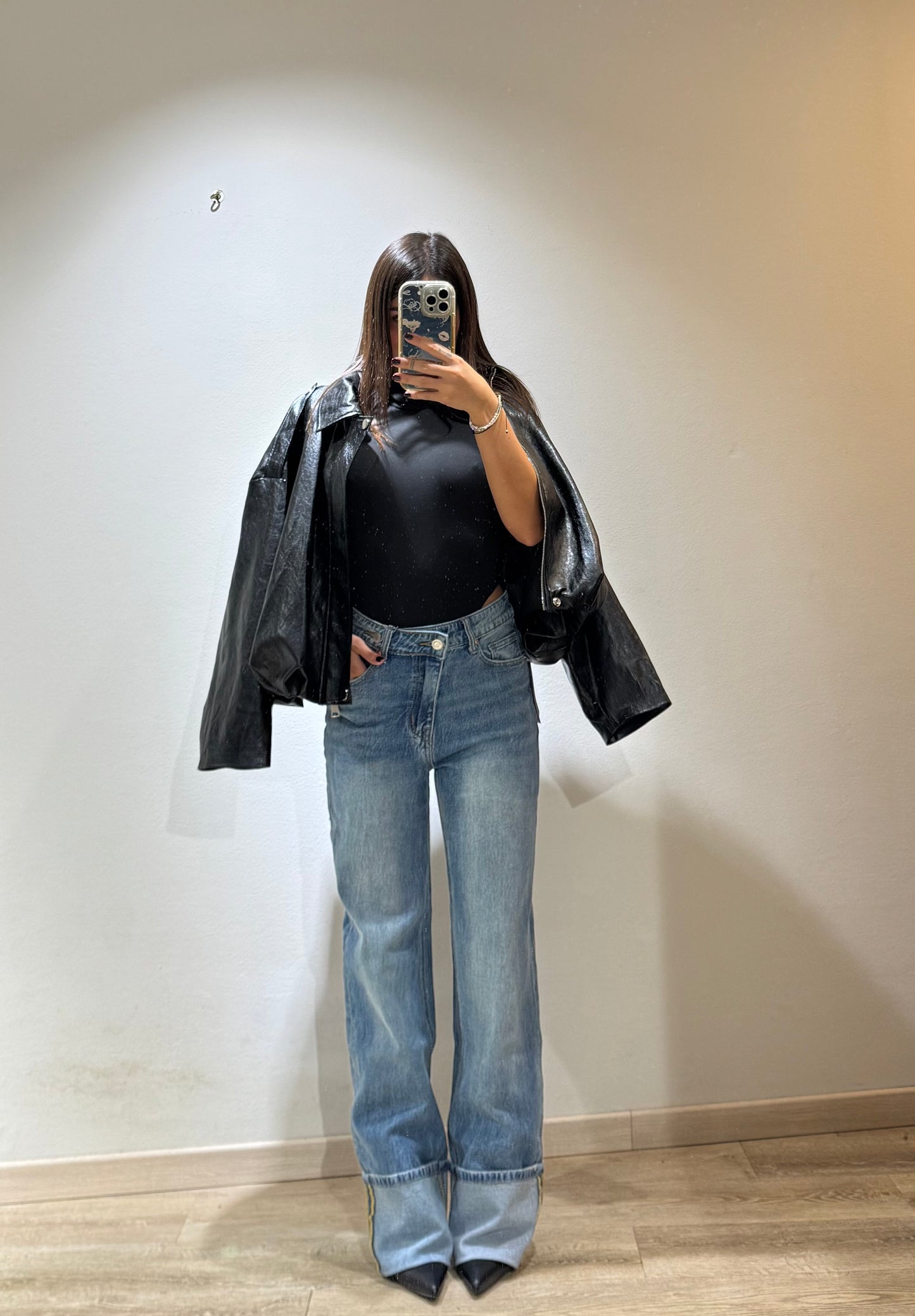 DENIM ASIMMETRICO PIEGONE