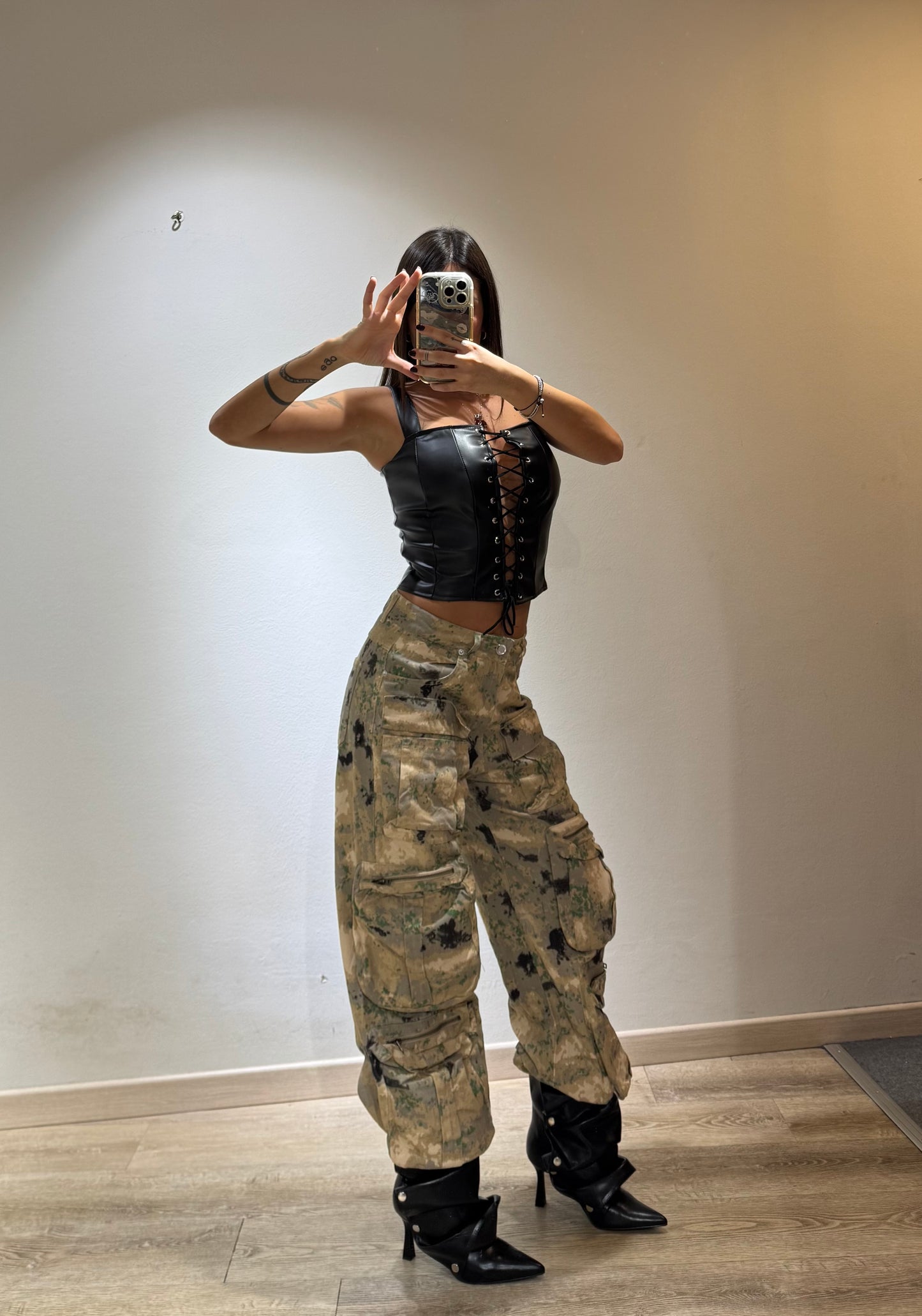 DENIM CARGO MILITARI