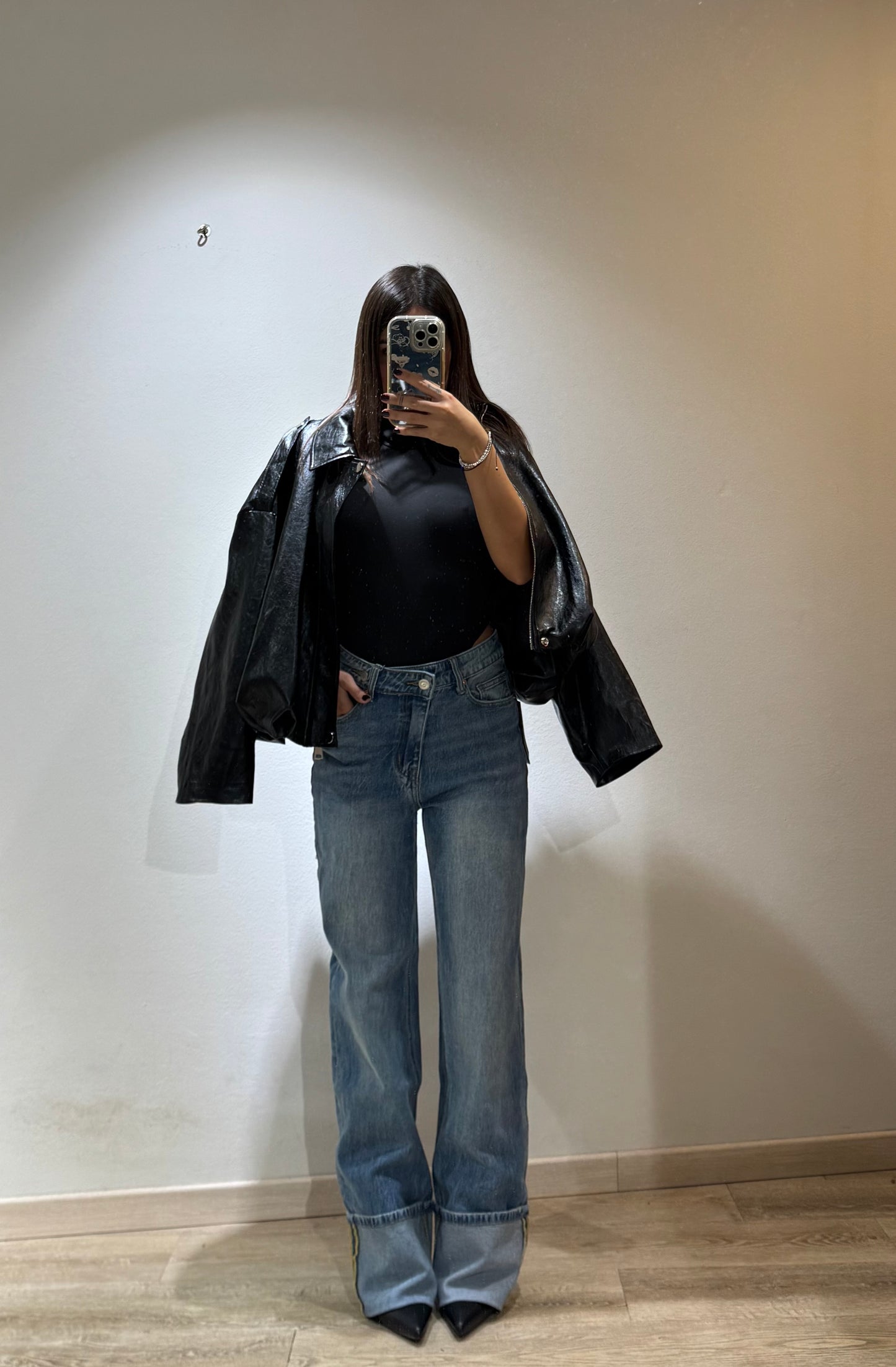 DENIM ASIMMETRICO PIEGONE
