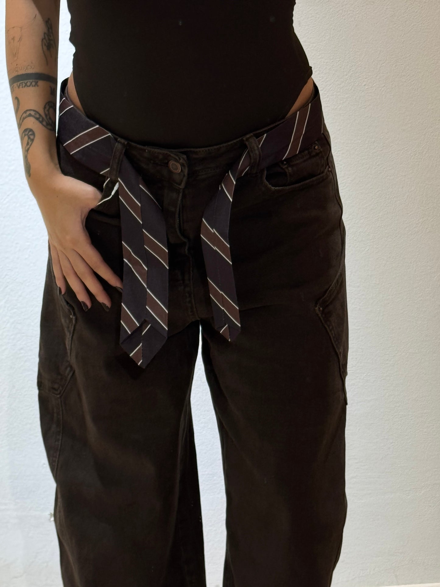 DENIM BROWN CRAVATTA