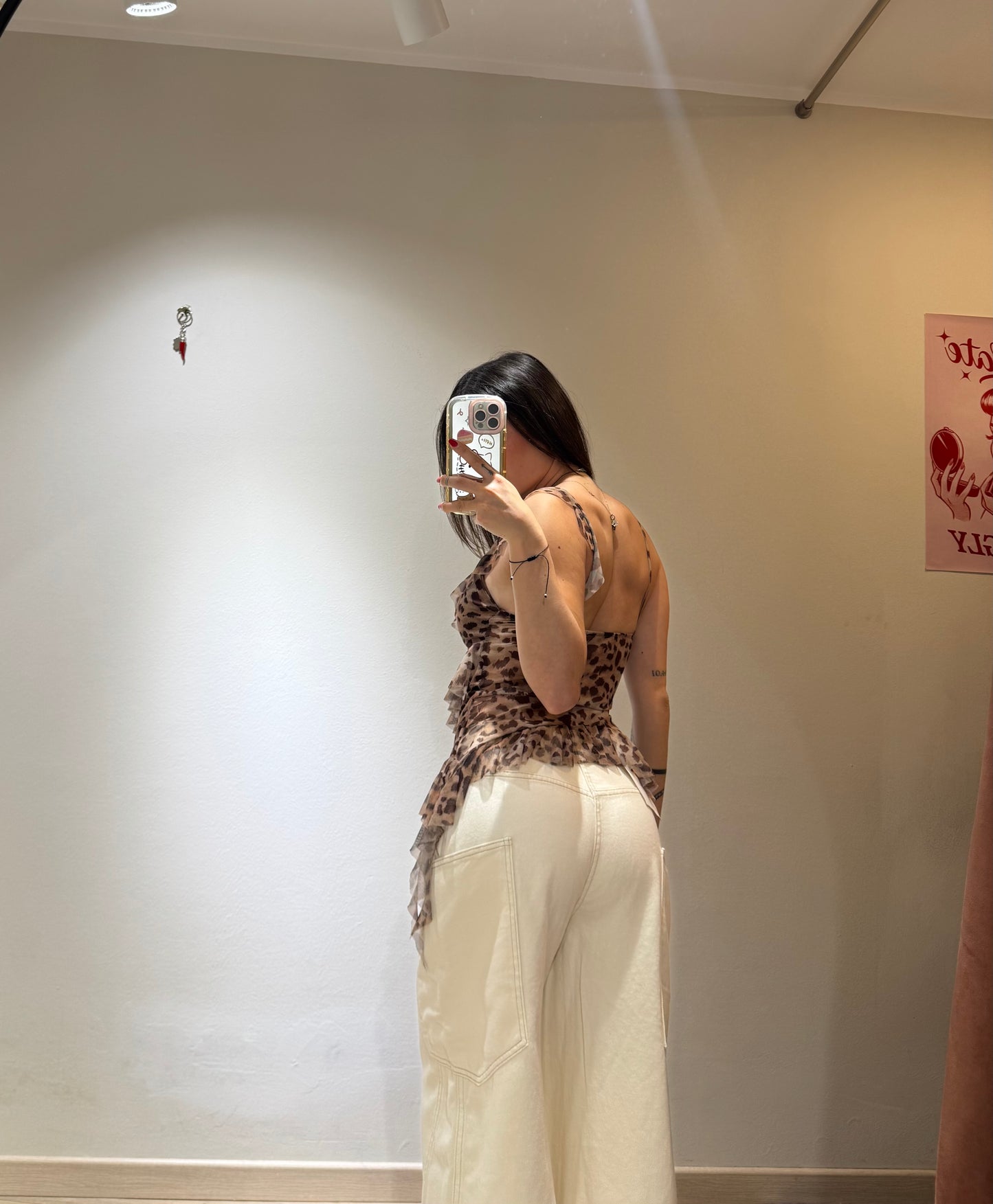 CROP TOP PLISSE LEO