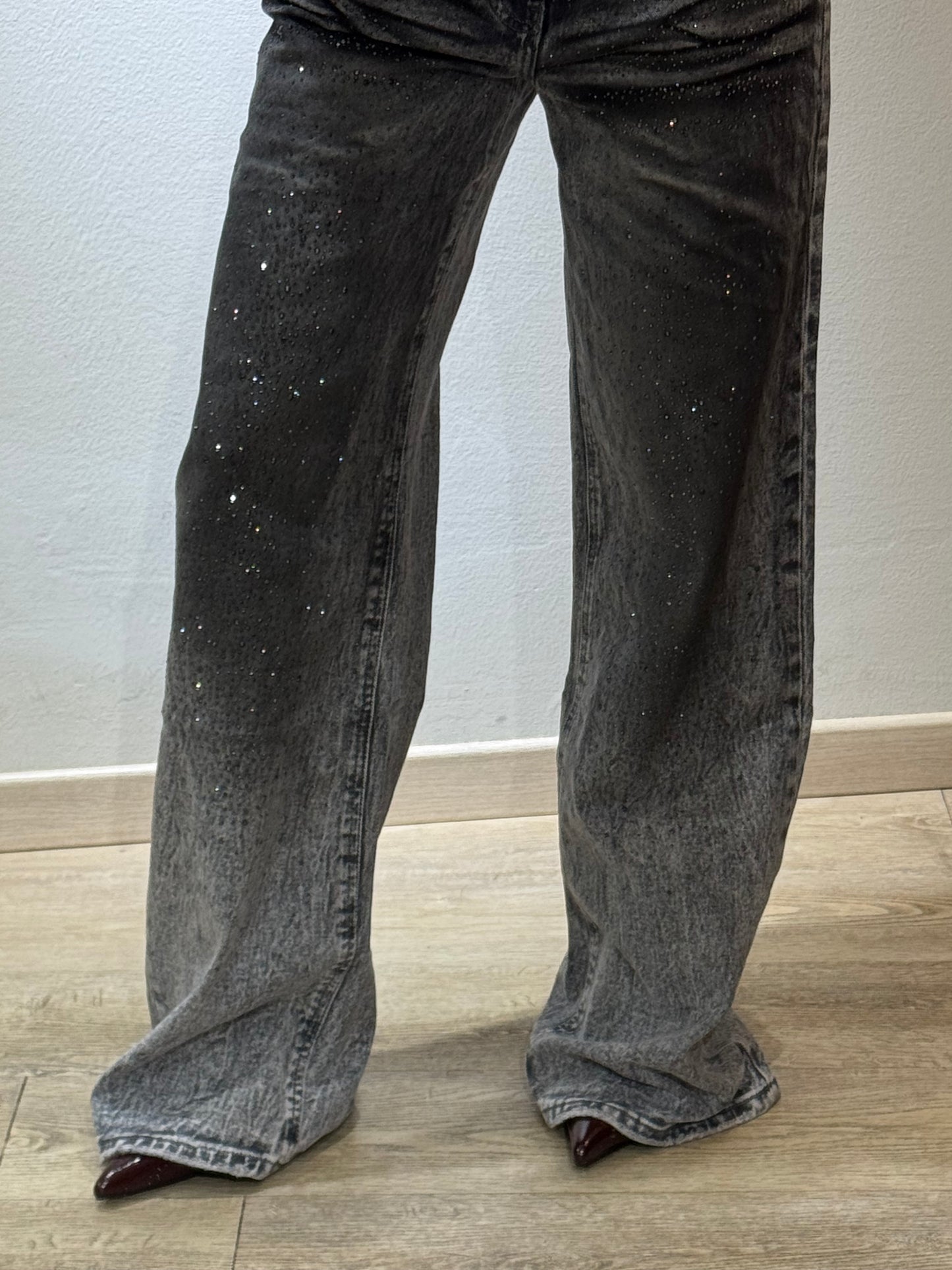 DENIM GLITTER SLAVATO GREY