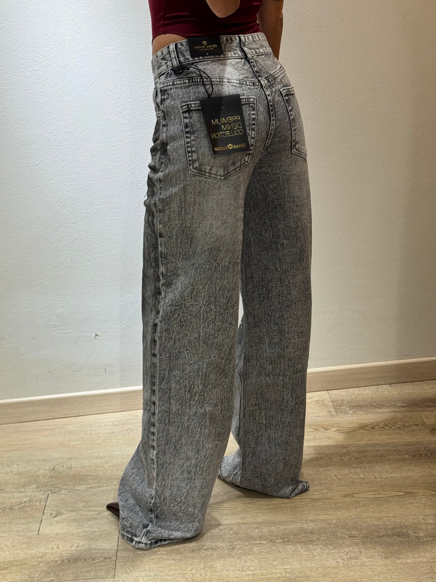 DENIM GLITTER SLAVATO GREY