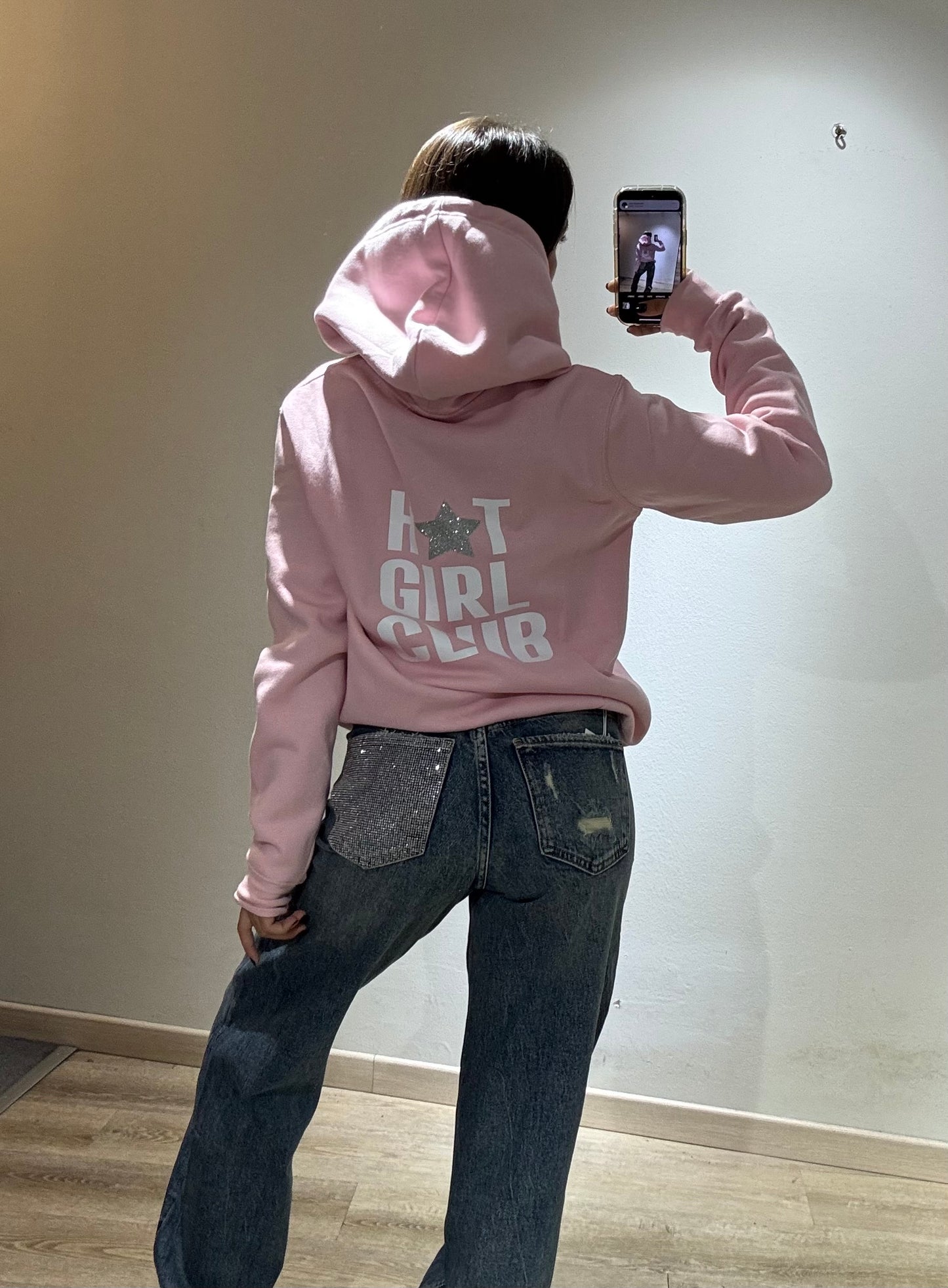 DENIM GLITTER POCKET