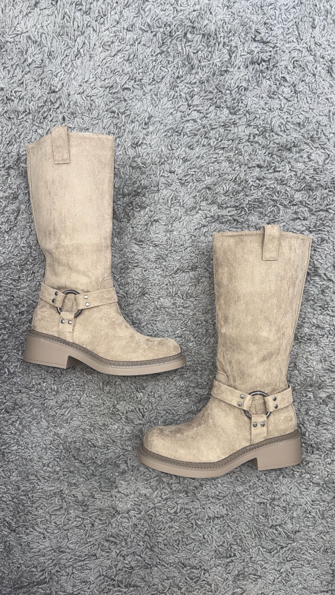 BIKER MIU CAMOSCIO BEIGE