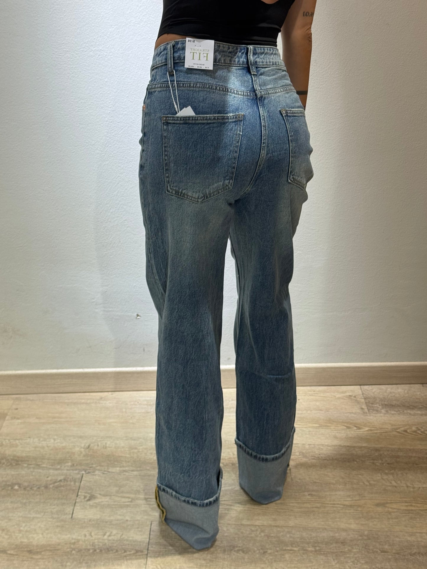 DENIM ASIMMETRICO PIEGONE