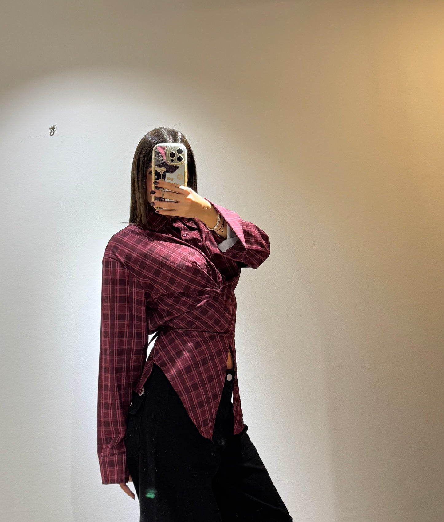 CAMICIA QUADRI CORSETTO