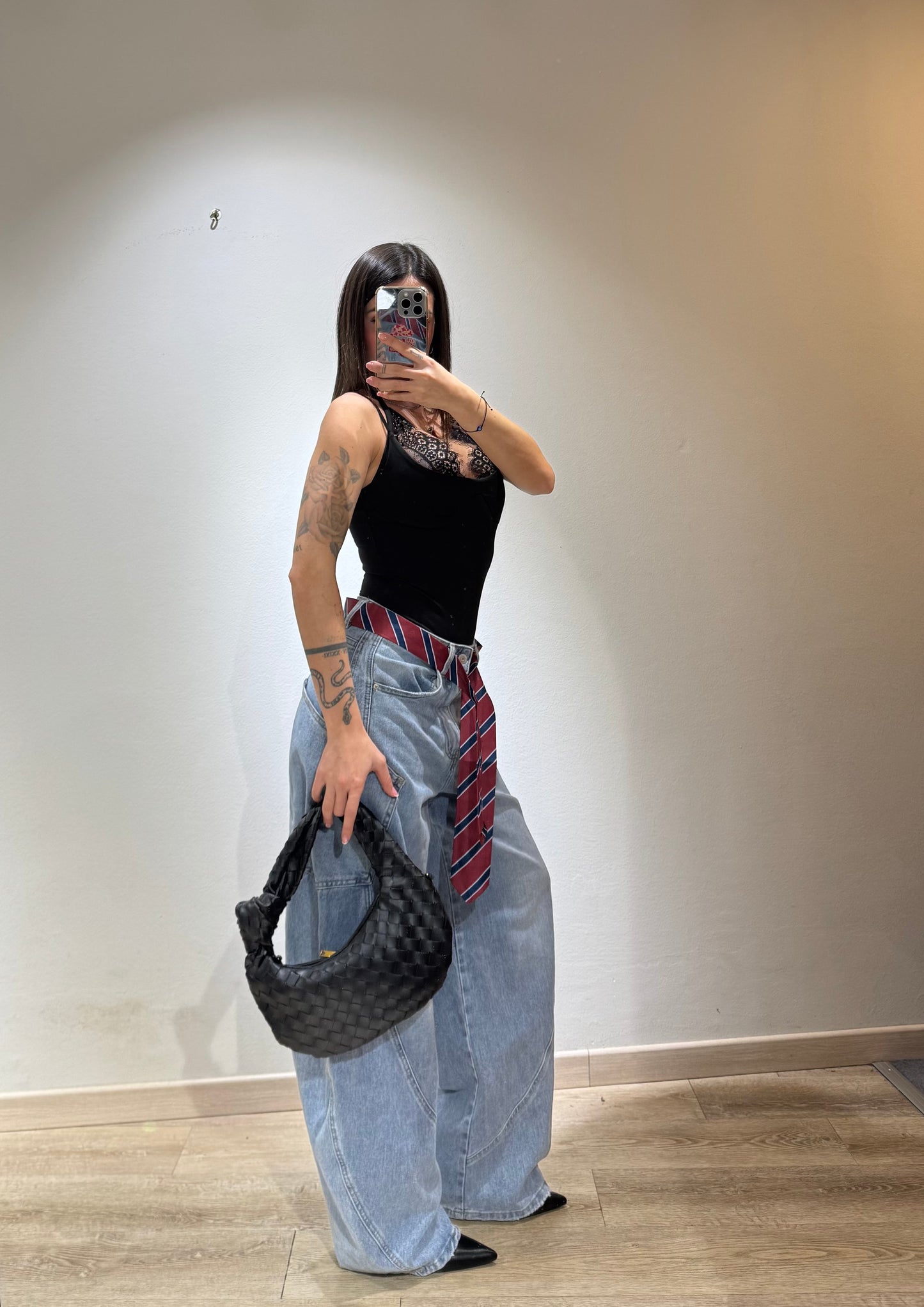 DENIM CRAVATTA SUPER BALOON