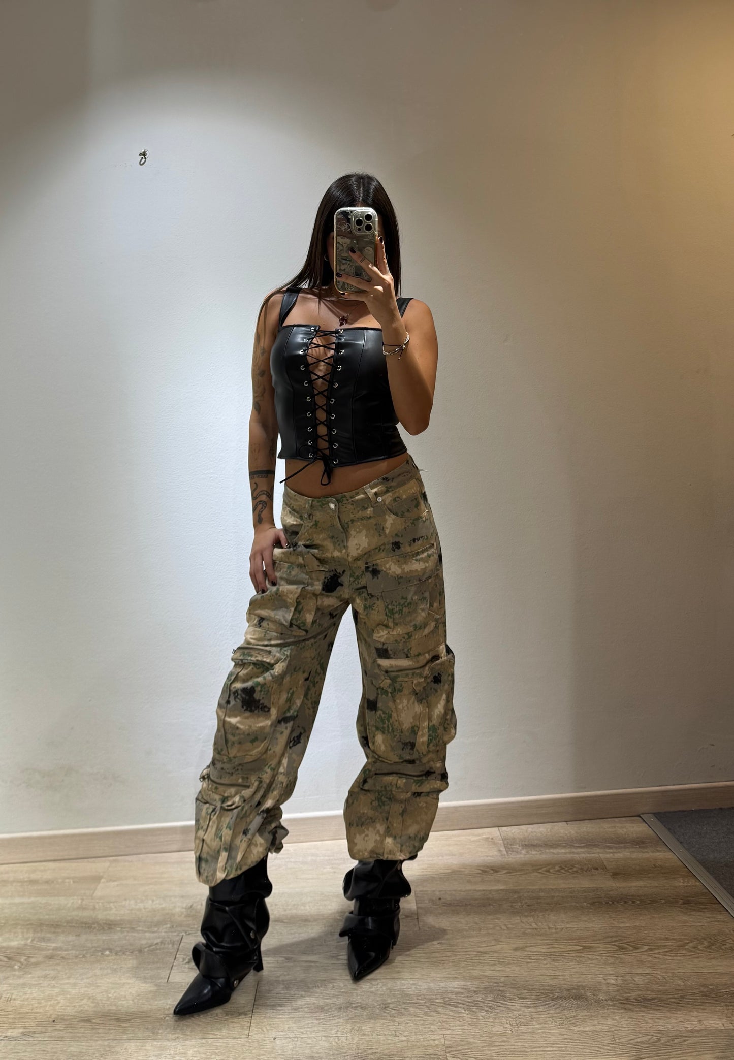 DENIM CARGO MILITARI