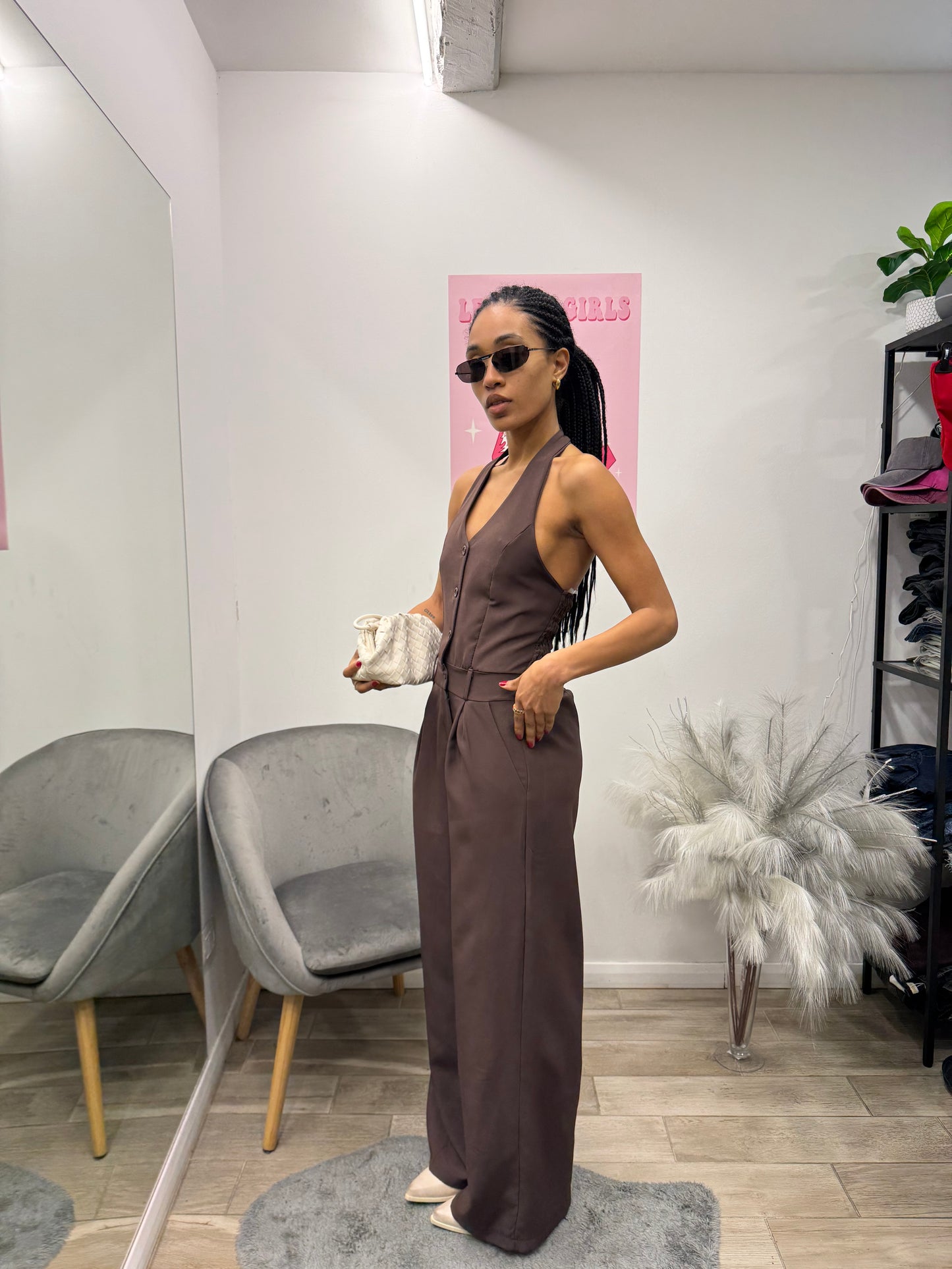 JUMPSUIT SARTORIALE BROWN