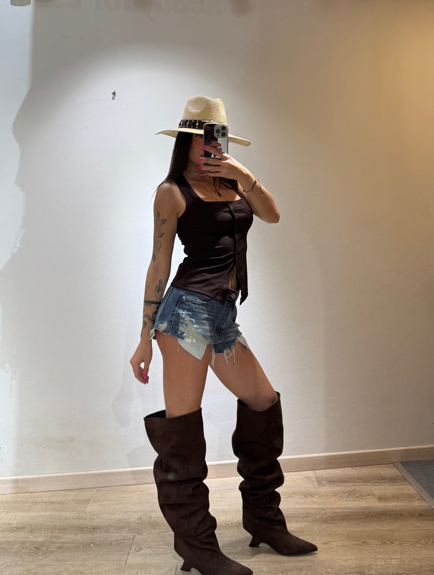 CROP TOP BOTTONI COSTINA