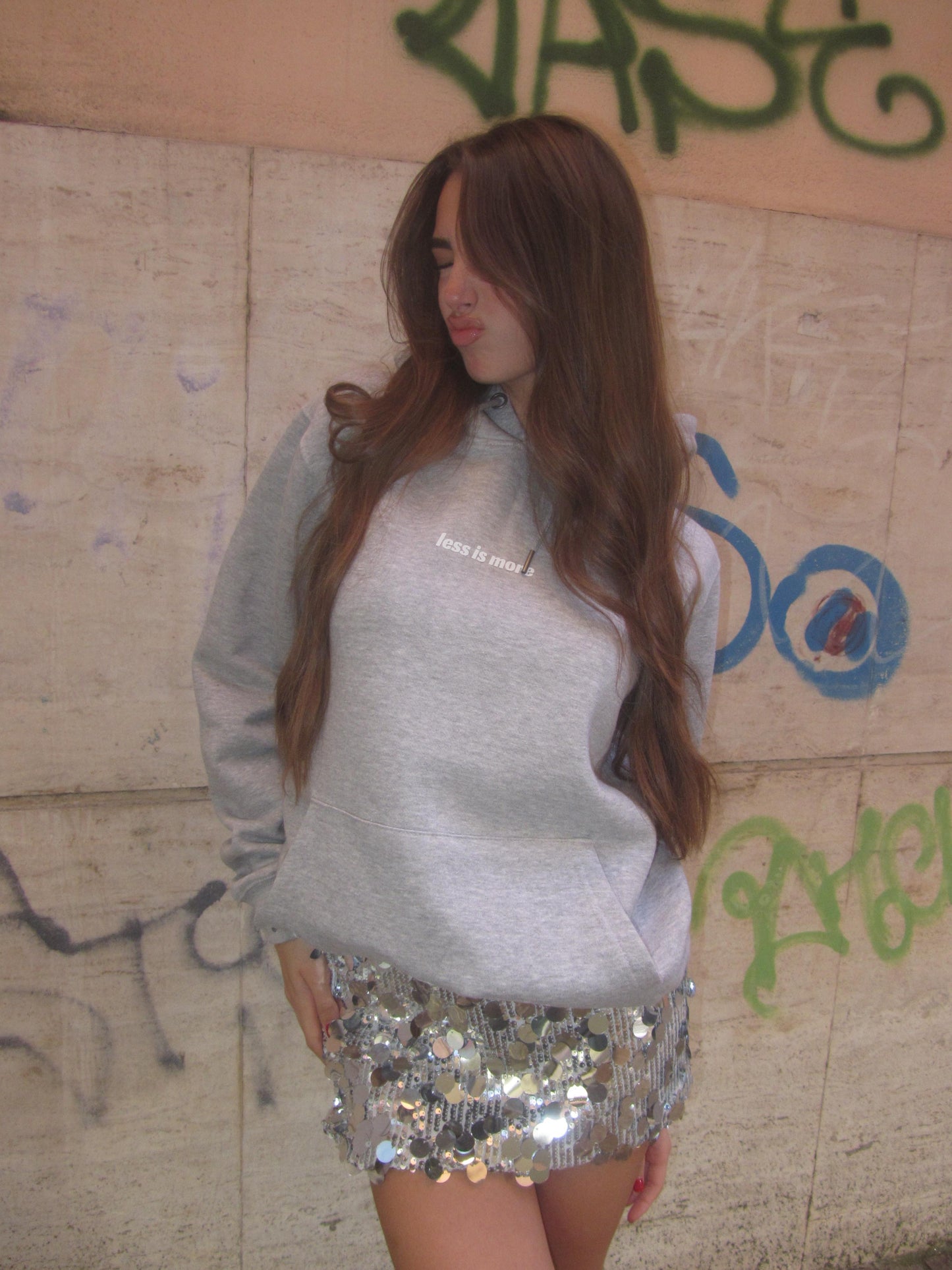 HOODIE HOT GIRL CLUB GREY