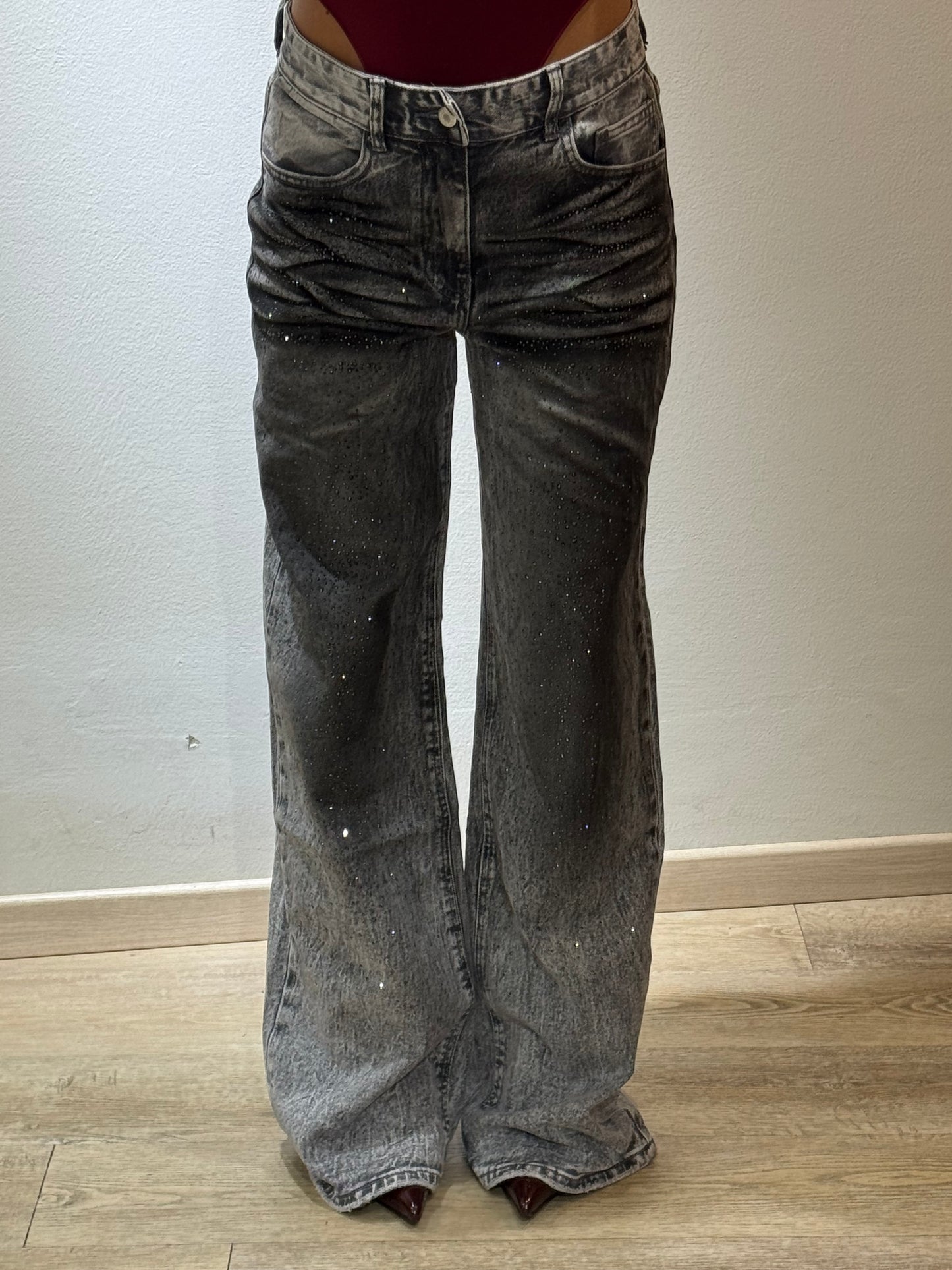 DENIM GLITTER SLAVATO GREY