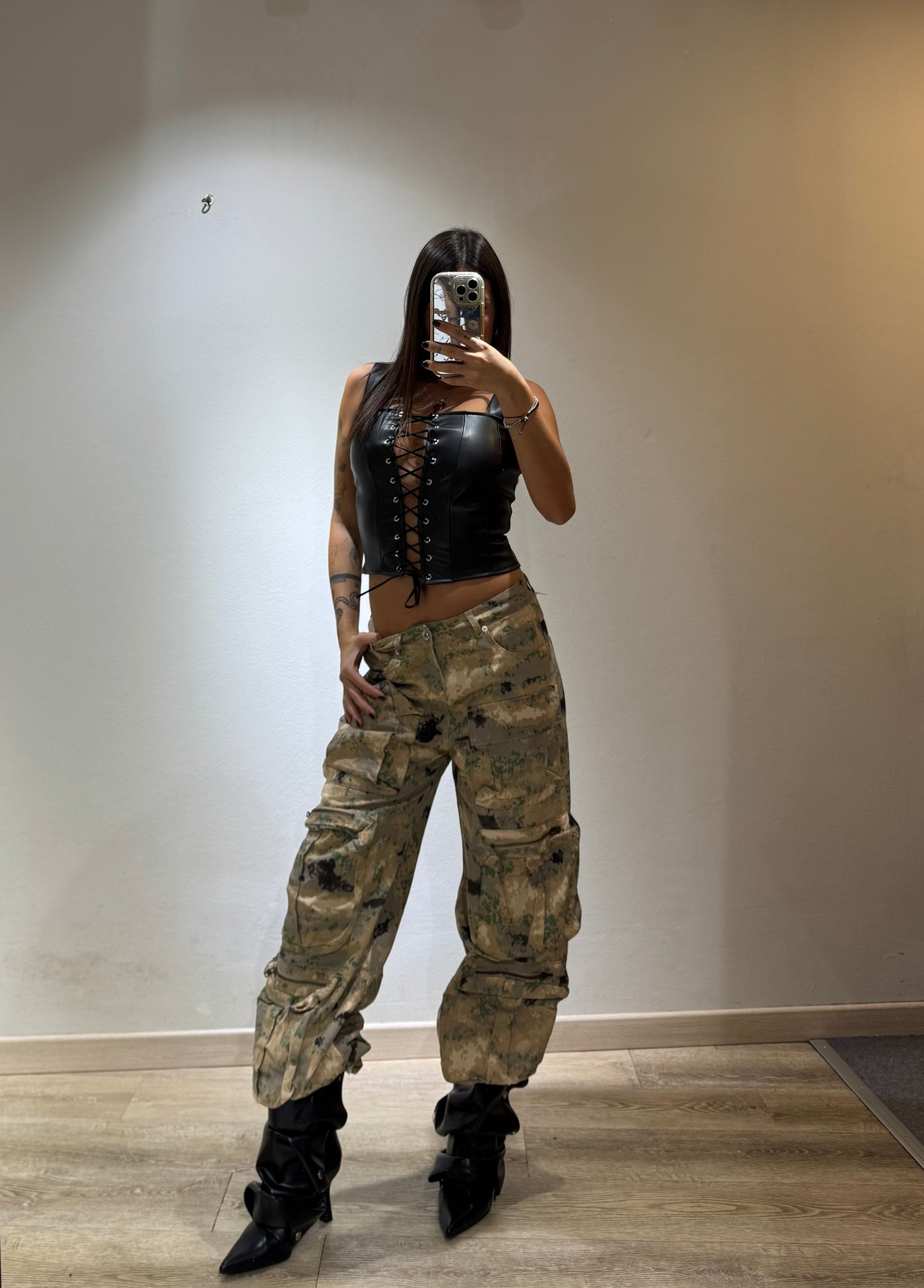 DENIM CARGO MILITARI
