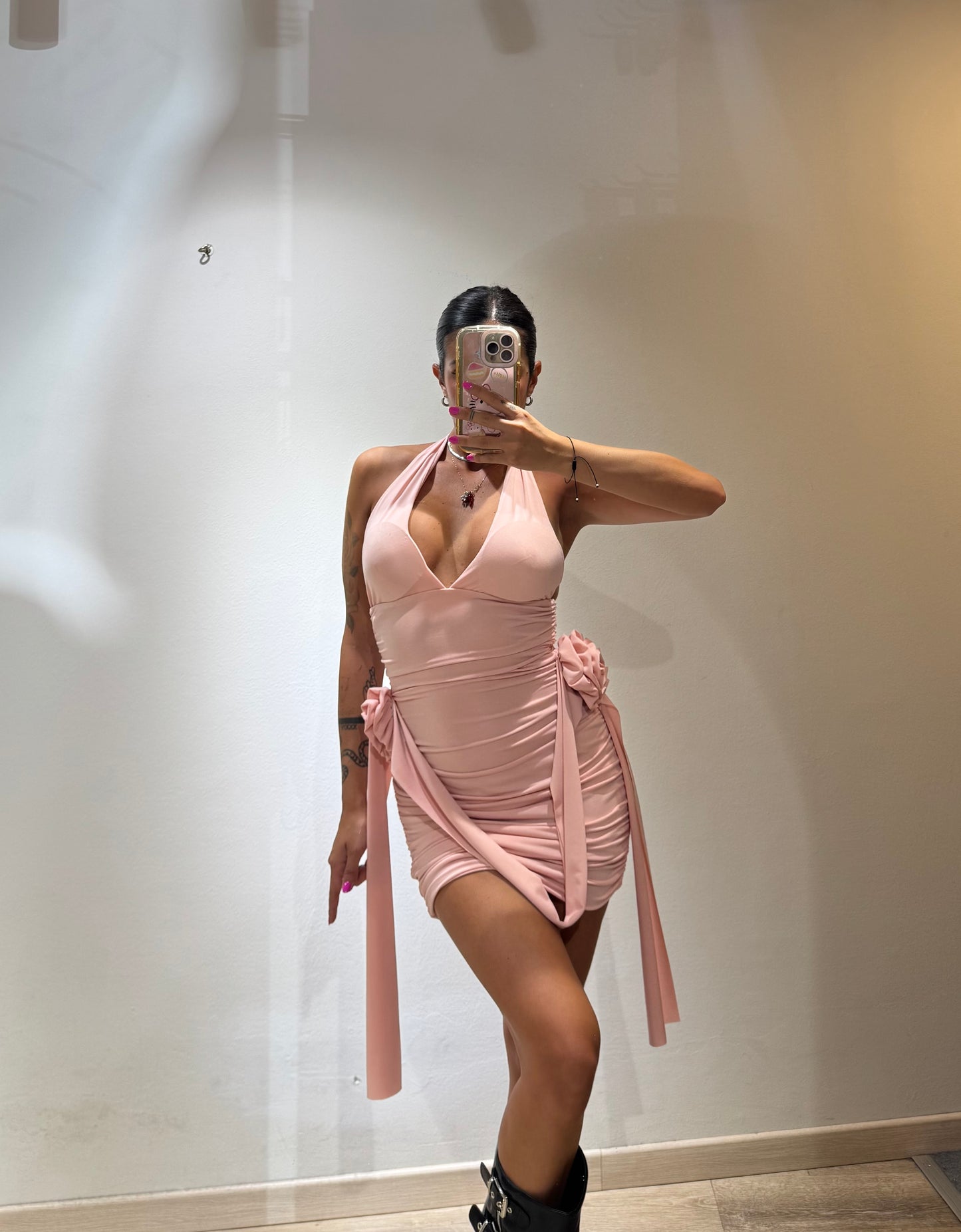 MINI DRESS ROSE PARTY