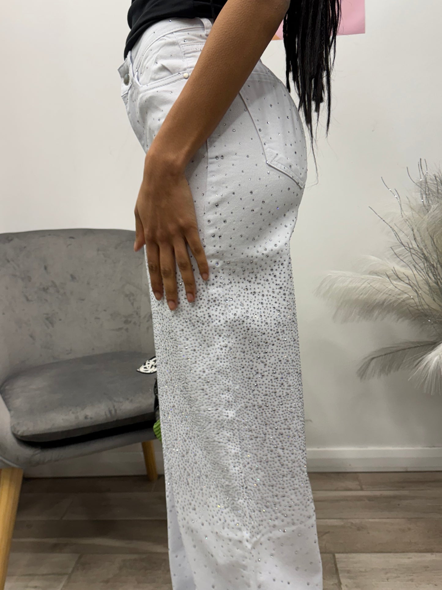 DENIM GLITTER WHITE