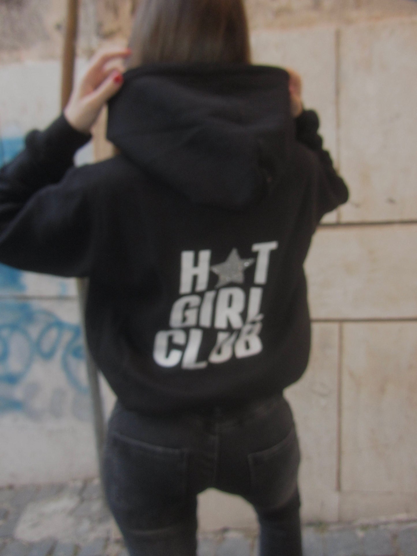 HOODIE HOT GIRL CLUB BLACK