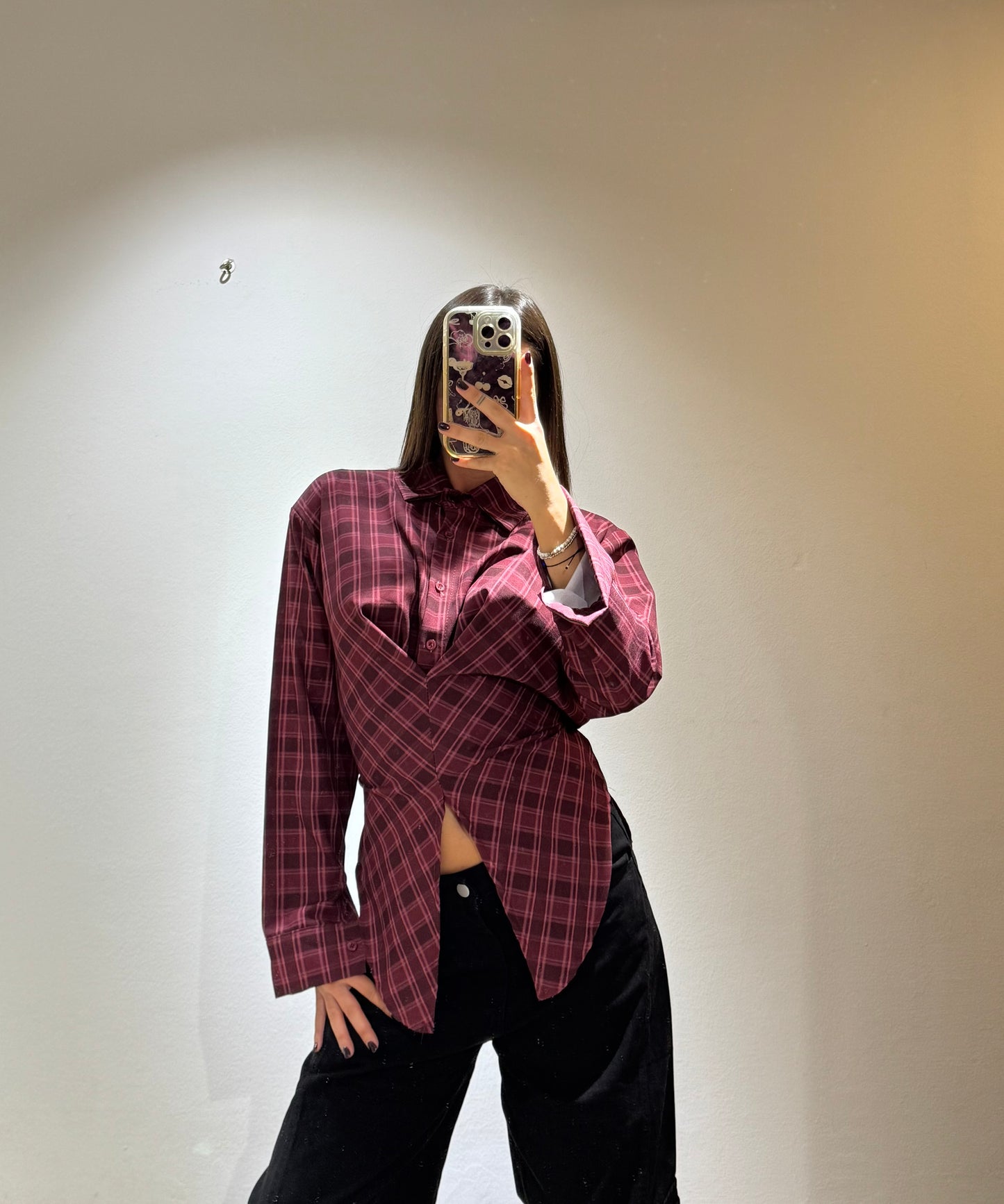 CAMICIA QUADRI CORSETTO