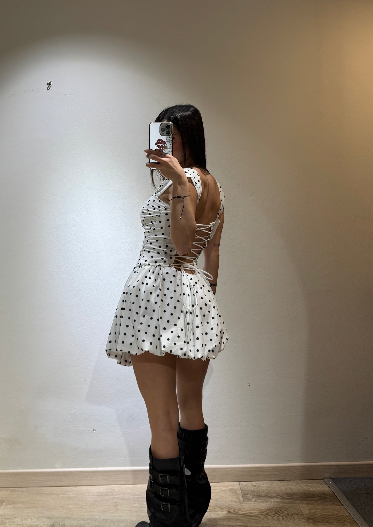 MINI DRESS INCROCIO POIS