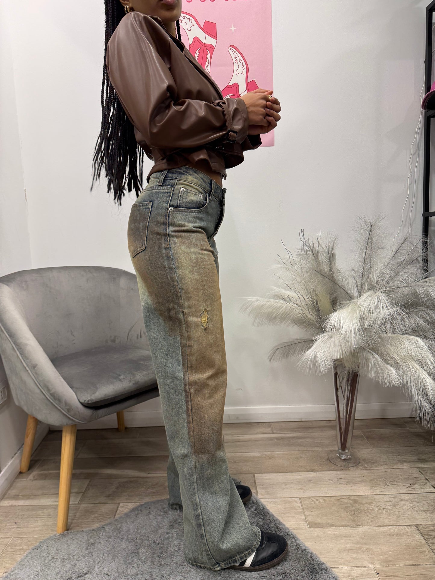 DENIM SFUMATO MARRONE