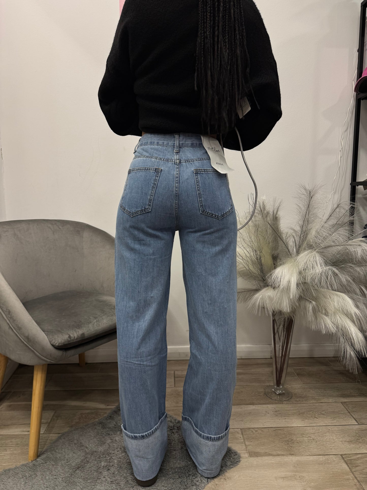 DENIM PIEGONE GLITTER
