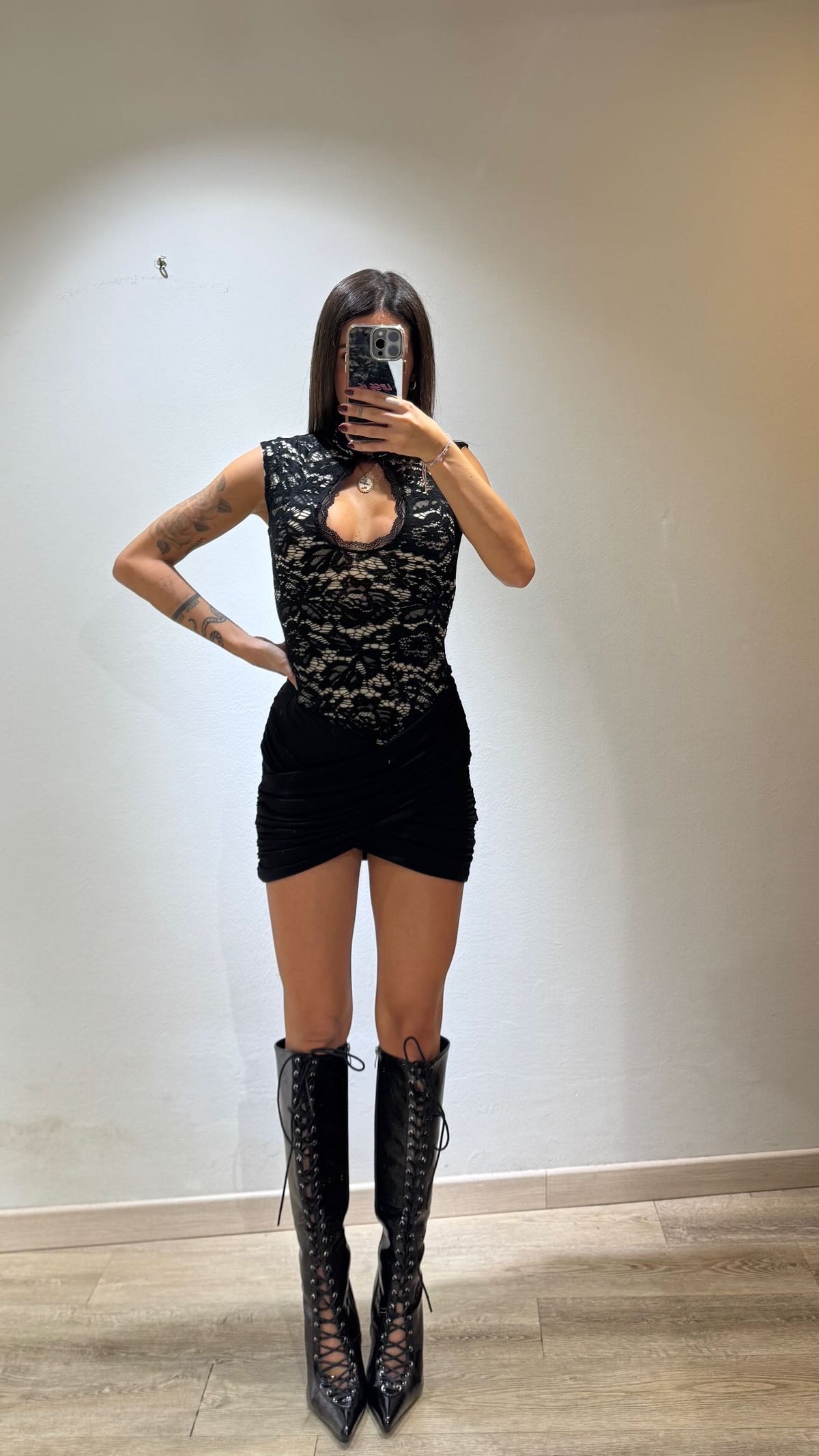 MINI DRESS MIX MACRAME