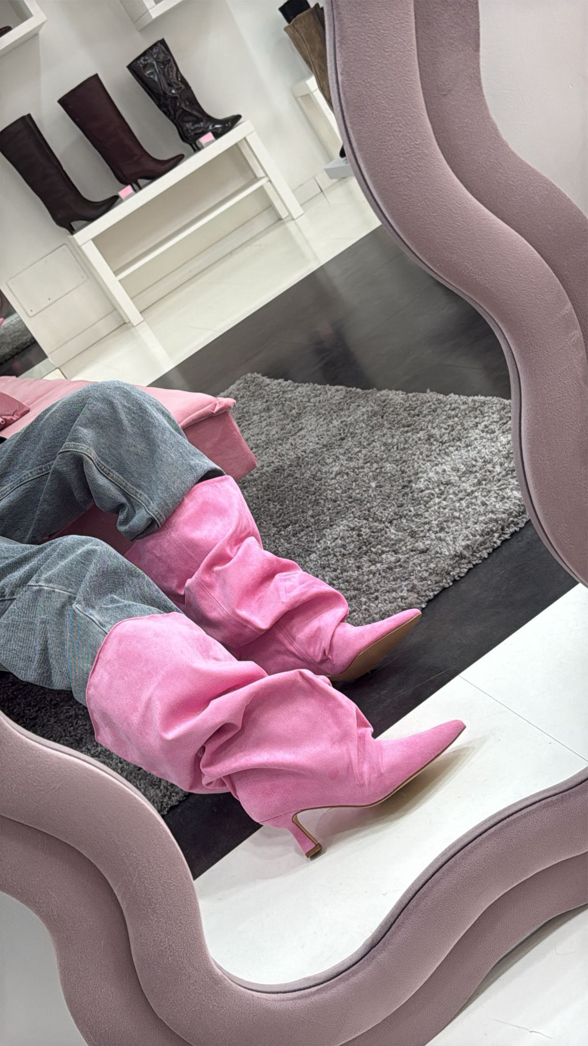 BOOTS CAMOSCIO PINK