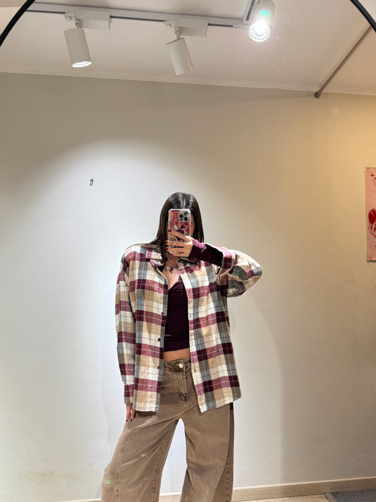 CAMICIA QUADRI BORDEUX