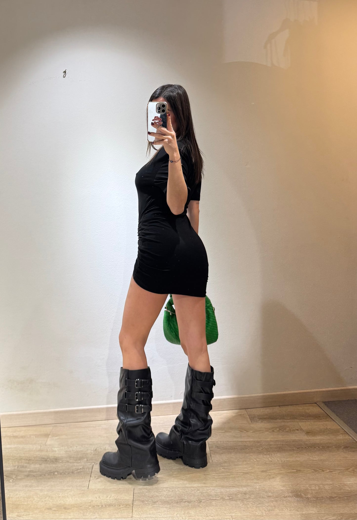 TEE MINI DRESS ARRICCIATA