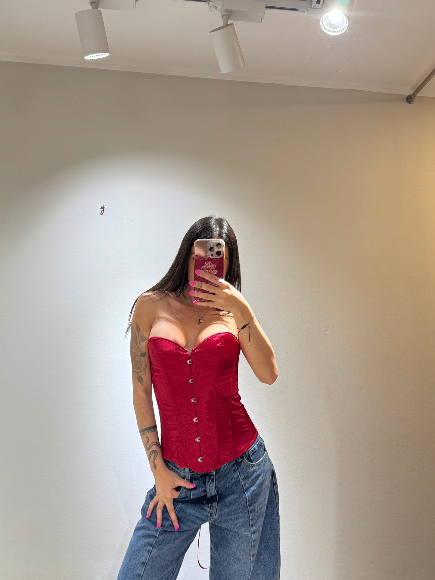 CORSETTO SETA LUXURY BORDEUAX