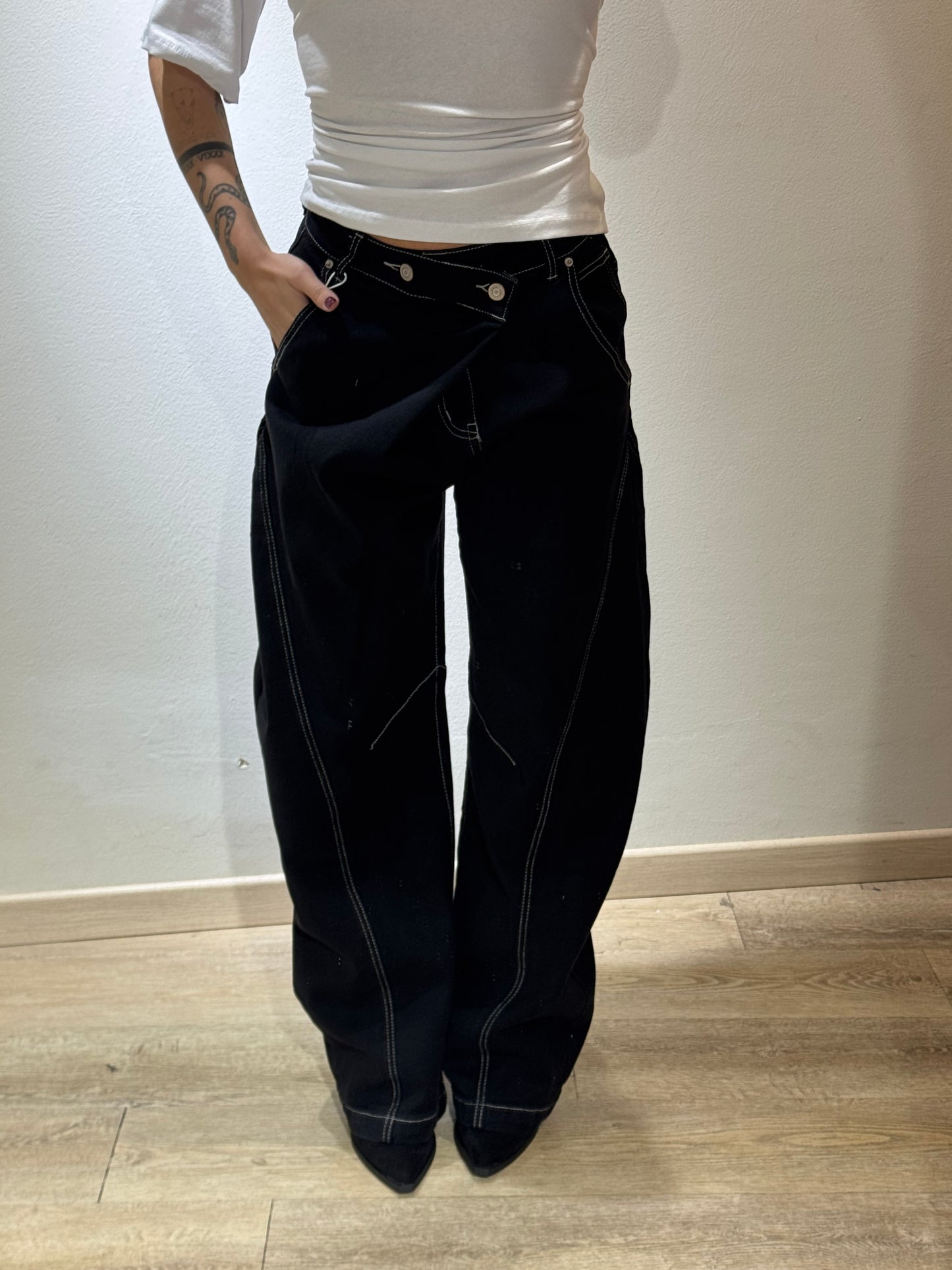 DENIM BALOON SUPER INCROCIO BLACK
