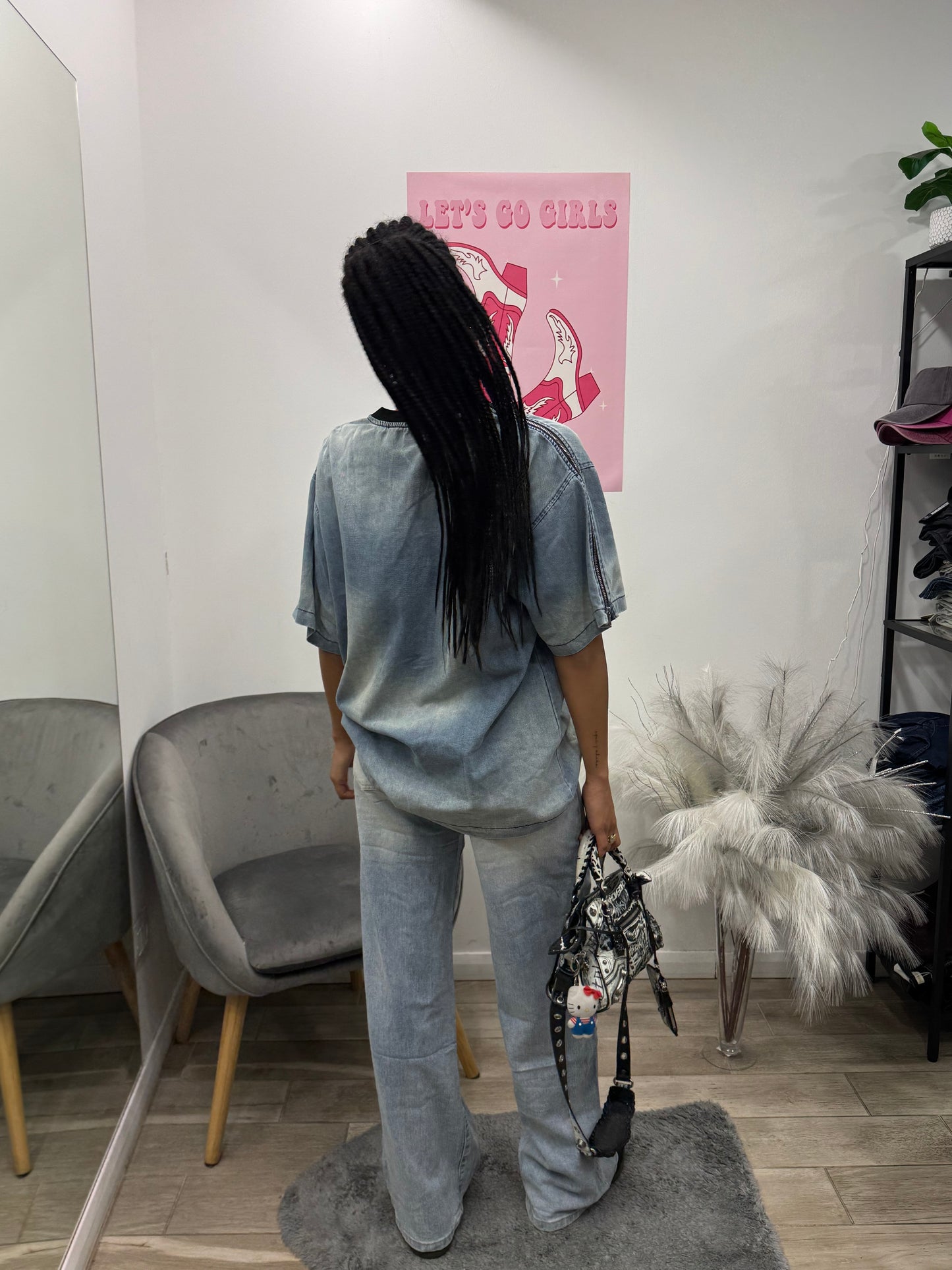 TEE OVER DENIM RICECAKE