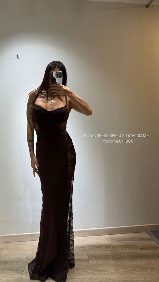 LONG DRESS SPACCO PIZZO