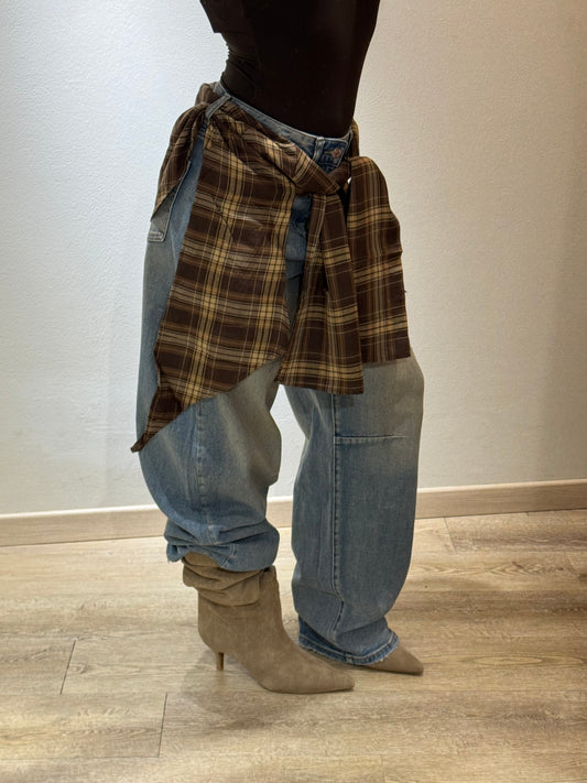 DENIM BALOON CAMICIA