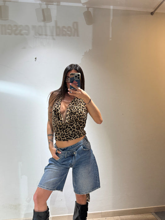 CROP TOP LEO CHIFFON