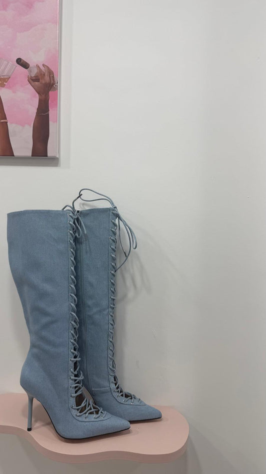 BOOTS SILLA LACE DENIM