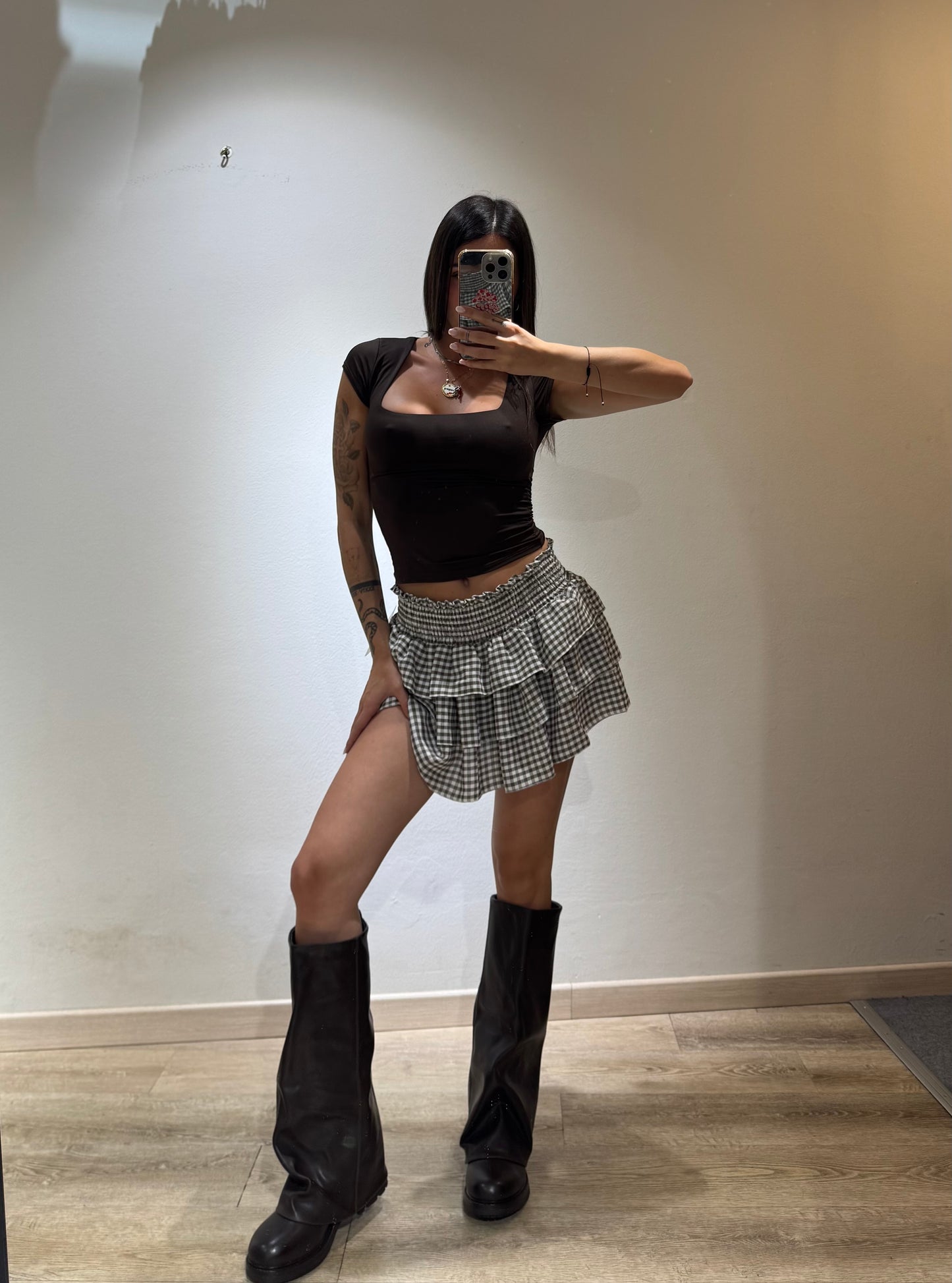 MINI SKIRT QUADRI