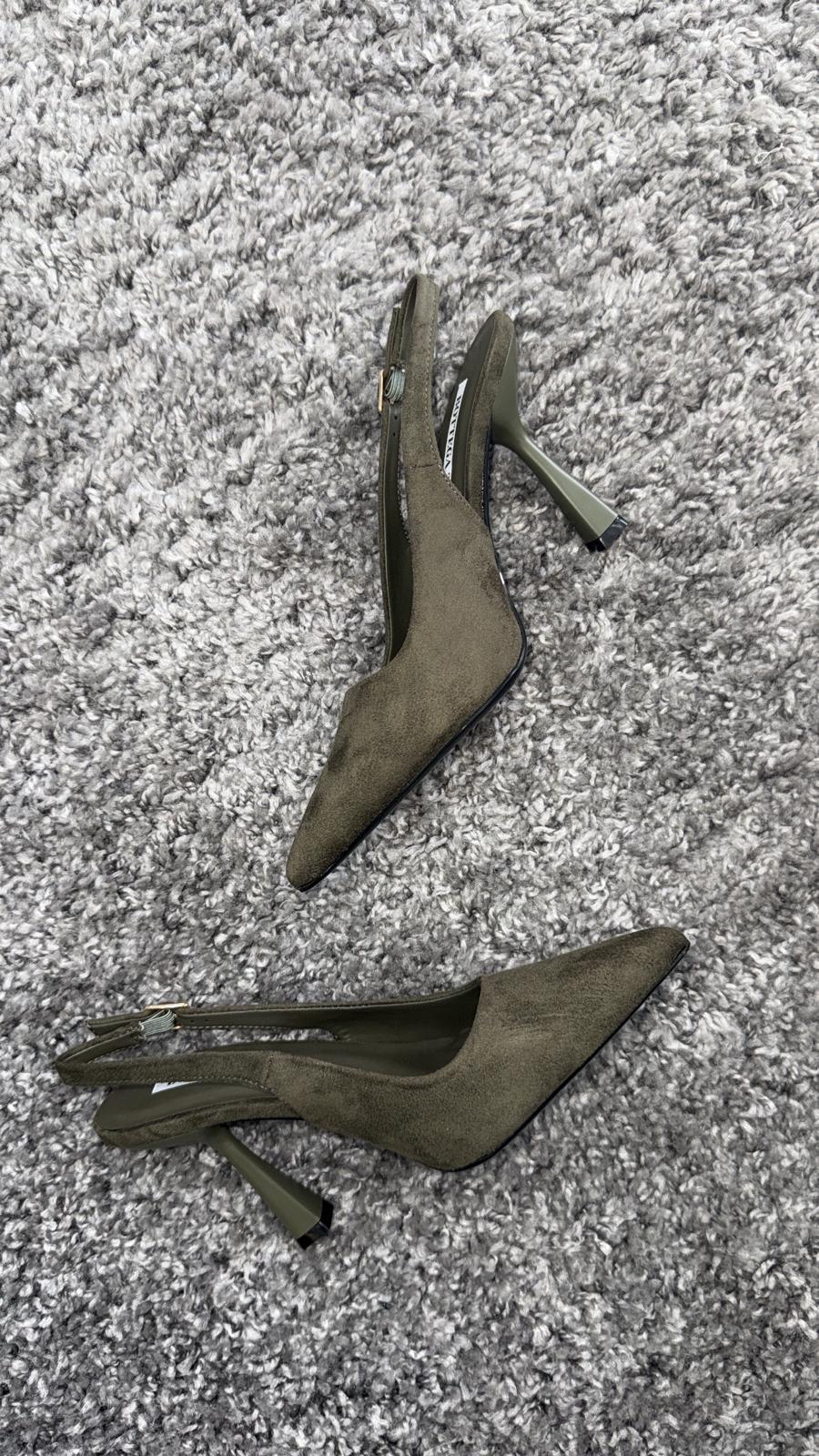 DÉCOLLETÉ CAMOSCIO OLIVE GREEN