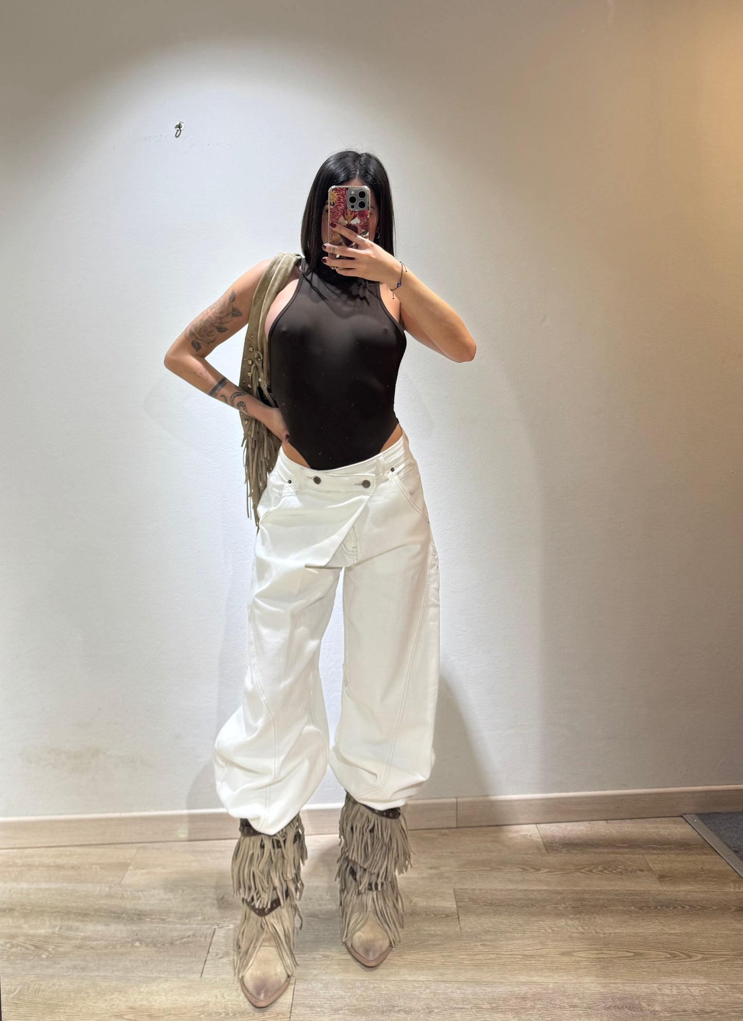 DENIM SUPER INCROCIO BALOON WHITE