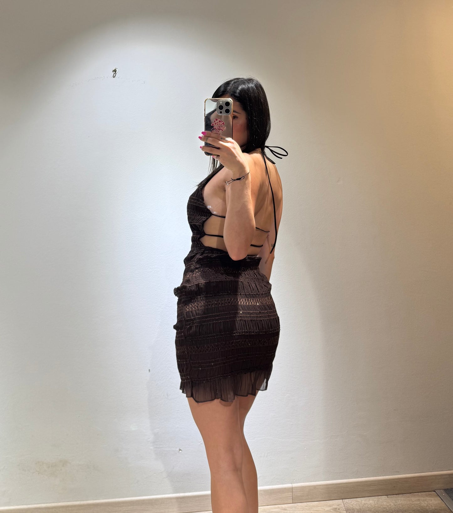 MINI DRESS PLISSE GLITTER
