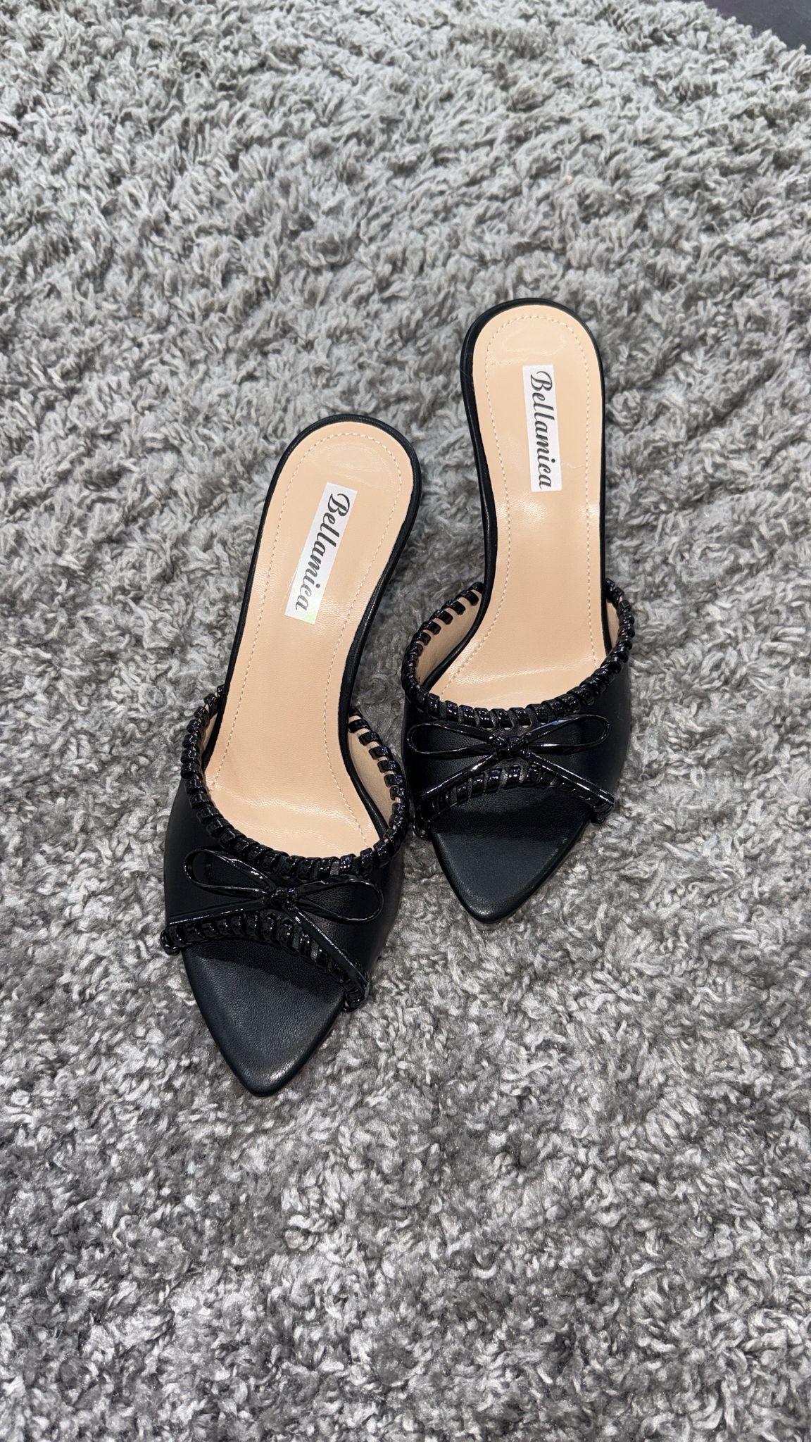 MULES FIOCCO VINILE BLACK