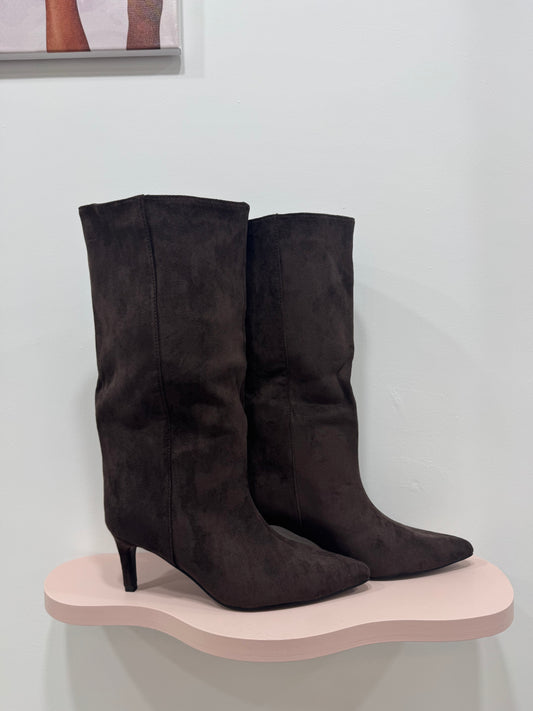 BOOTS MIDI CAMOSCIO BROWN