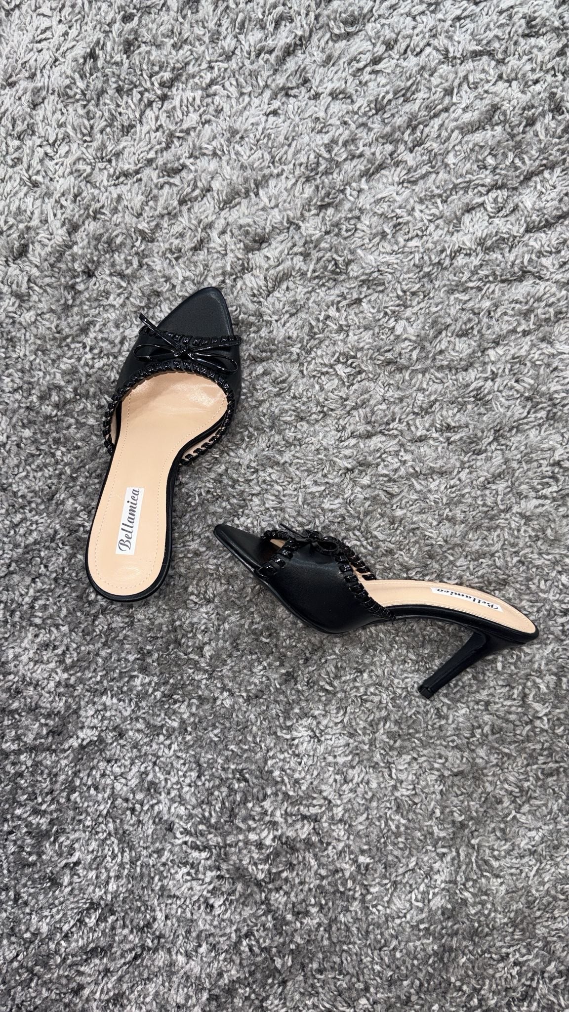 MULES FIOCCO VINILE BLACK