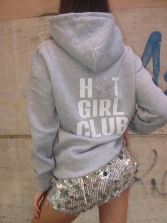 HOODIE HOT GIRL CLUB GREY
