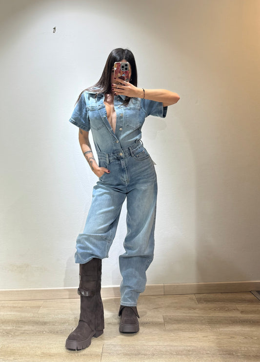 JUMPSUIT DENIM BALOON