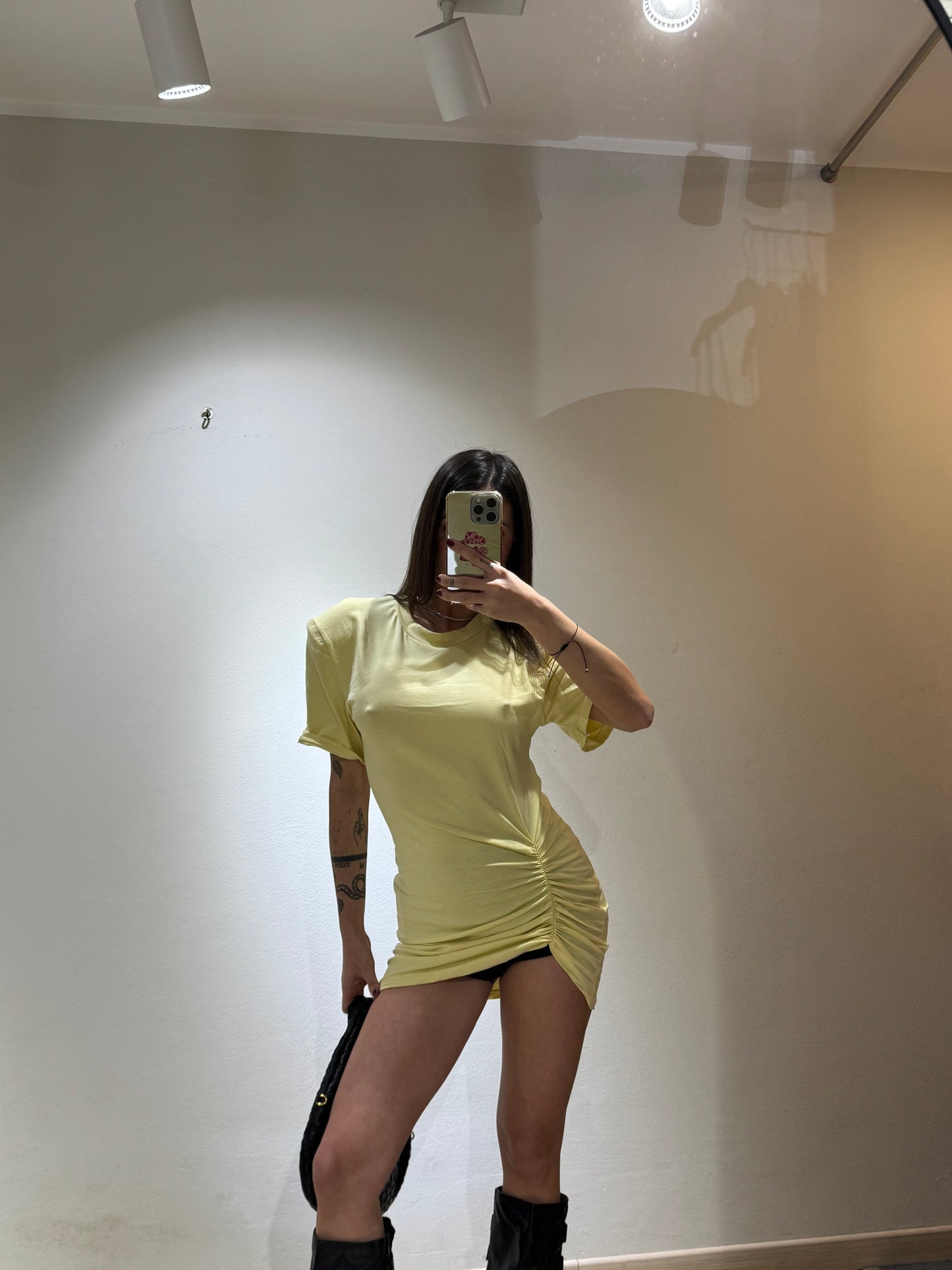 TEE MINI DRESS ARRICCIATA