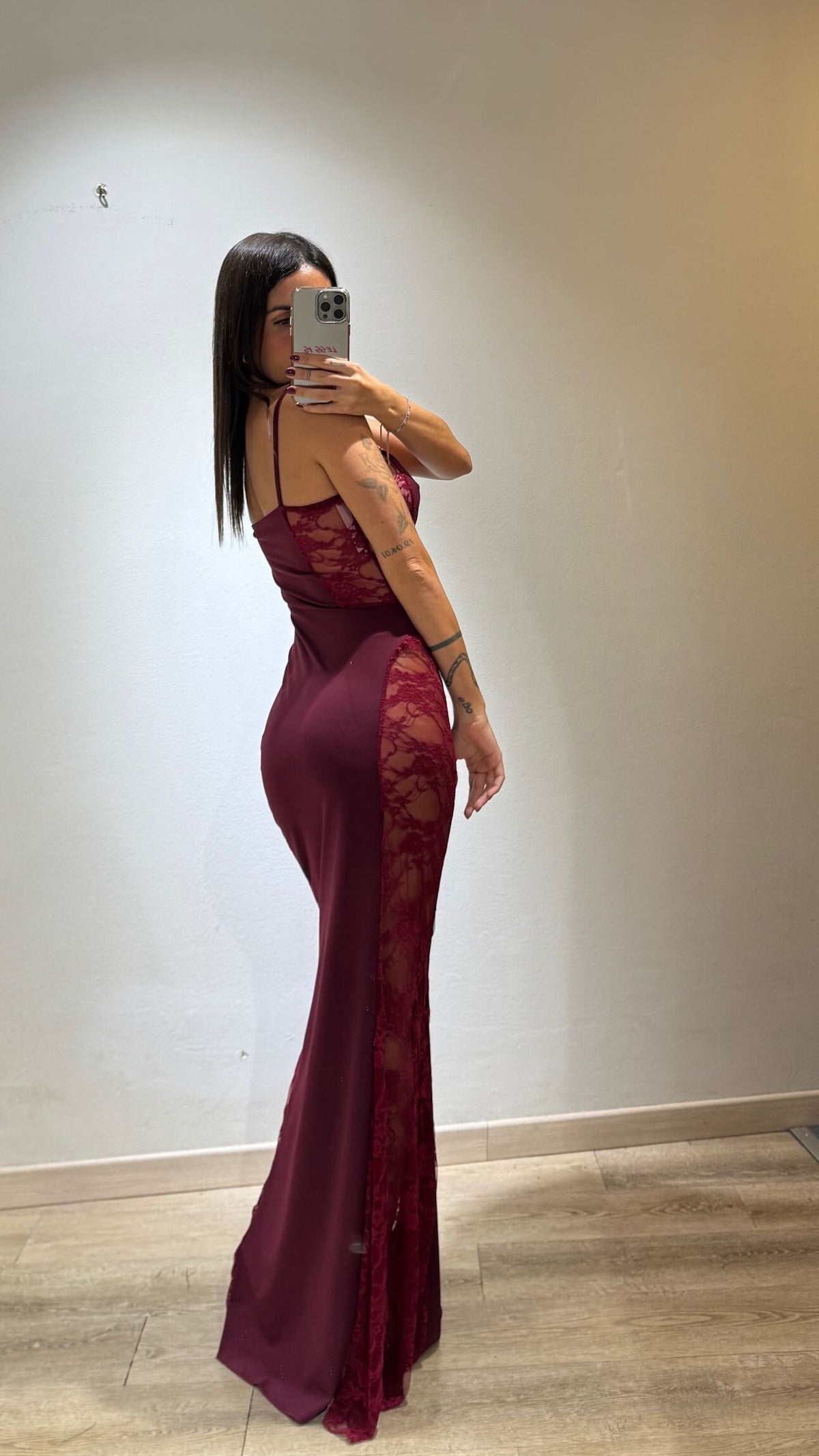 LONG DRESS SPACCO PIZZO