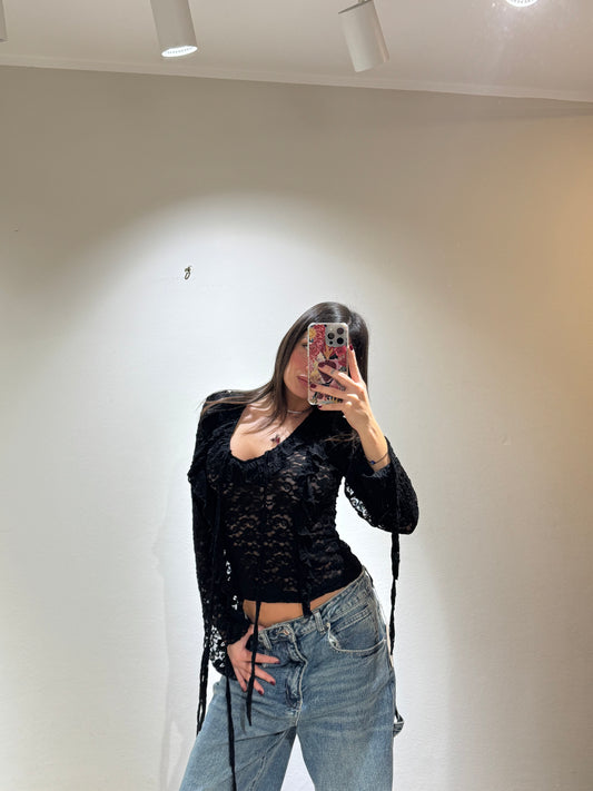 CROP TOP MACRAME LACE