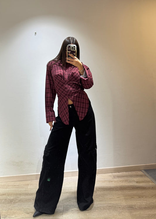 CAMICIA QUADRI CORSETTO