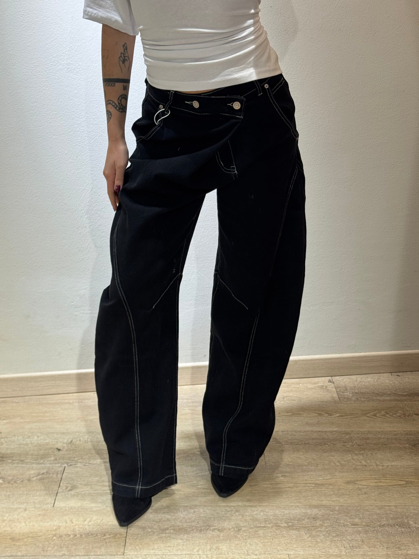 DENIM BALOON SUPER INCROCIO BLACK